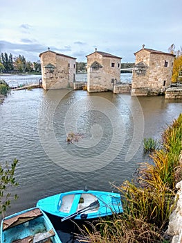 Acenas de Olivares water mills , Zamora city, Spain photo