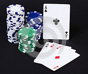 Aces playing cards