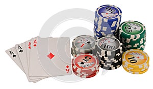 Aces and Poker Chips