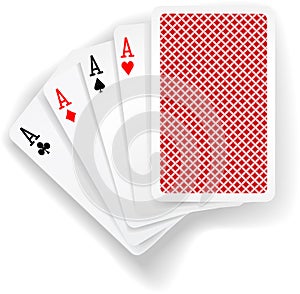 Aces poker playing cards game