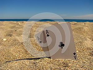 Aces in the sand