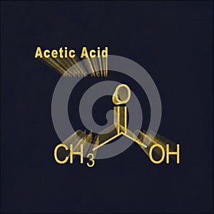 Acetic Acid, Structural chemical formula