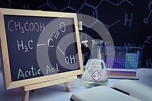 acetic acid and symbol structural formula chemical