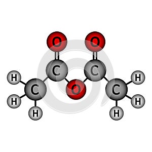 Acetic anhydride molecule icon