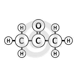 Acetone molecule icon