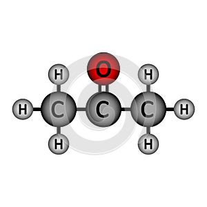 Acetone molecule icon