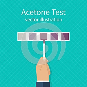Acetone test. vector photo