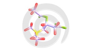 Acetyl-L-carnitine molecular structure isolated on white