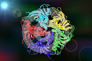 Acetylcholine receptor isolated on white background photo
