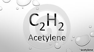 Acetylene formula on waterdrop background