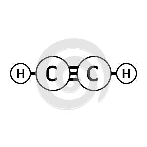 Acetylene molecule icon
