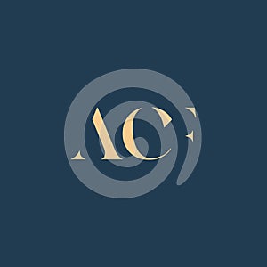 ACF abstract letter logo design