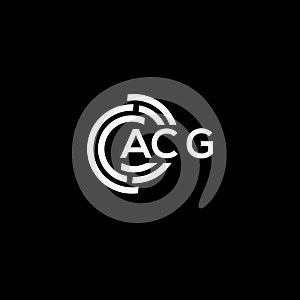 ACG letter logo design on black background. ACG creative initials letter logo concept. ACG letter design