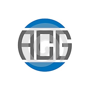 ACG letter logo design on white background. ACG creative initials circle logo concept. ACG letter design photo