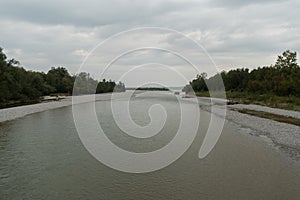 Ach river in Bregenz in Austria