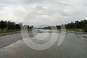 Ach river in Bregenz in Austria