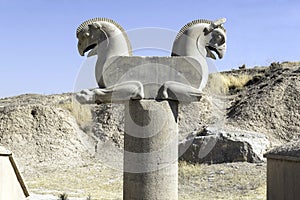 Achaemenid Griffin, or Homa, in Persepolis, Iran