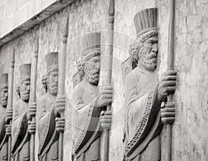 Achaemenid soldiers reliefs