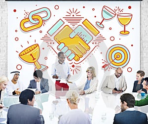 Acheivement Success Teamwork Partnership Concept