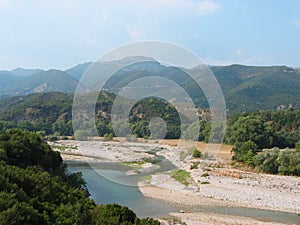 Achelous river in Acarnania and Aetolia Greece