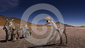 Achelousaurus vs Raptor