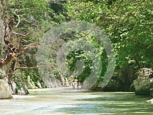 Acheron river path along the river in village gliki therpsotia perfecture greece alternative outdoors destination