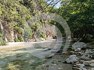 Acherontas river exploring Greece holidays mood summer traveling amazing Greek nature scape background in high quality big size