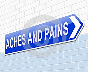 Aches and pains concept. photo
