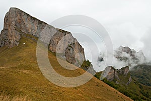 Acheshbok mountain in Autumn, Adygeya, Russia photo