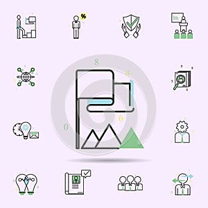 Achieve climb up colored icon. business icons universal set for web and mobile