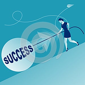 Achieve success. A difficult way on the path to success