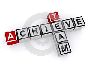 Achieve team word block