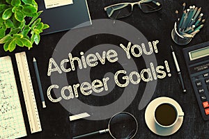 Achieve Your Career Goals Concept. 3D render. photo