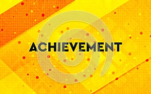 Achievement abstract digital banner yellow background photo
