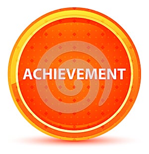 Achievement Natural Orange Round Button photo