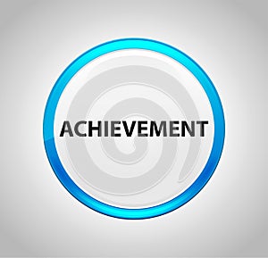Achievement Round Blue Push Button photo