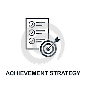 Achievement Strategy icon symbol. Creative sign from business management icons collection. Filled flat Achievement Strategy icon