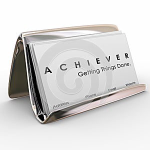 Achiever Getting Things Done Business Card Holder