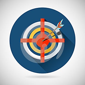 Achieving Goal Symbol Arrow Hit the Target Icon on photo