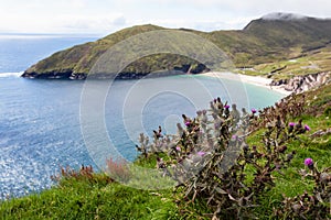 Achill Ireland, view at Keem beach.