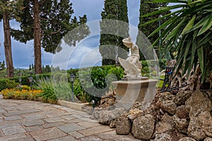 Achilleion Gardens of the neoclassical summer residence of Empress Sissi, Corfu Island