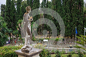 Achilleion Gardens of the neoclassical summer residence of Empress Sissi, Corfu Island