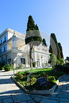 Achilleion palace in Corfu Island, Greece, built by Empress of Austria Elisabeth of Bavaria, also known as Sisi