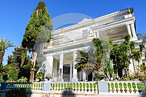 Achilleion palace in Corfu Island, Greece, built by Empress of Austria Elisabeth of Bavaria, also known as Sisi