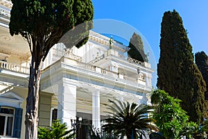 Achilleion palace in Corfu Island, Greece, built by Empress of Austria Elisabeth of Bavaria, also known as Sisi