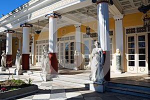 Achilleion palace in Corfu Island, Greece, built by Empress of Austria Elisabeth of Bavaria, also known as Sisi