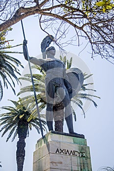 Achilleion statue at Corfu, Greece