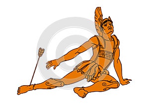 Achilles wounded by an arrow photo