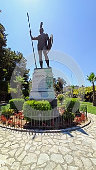 Achilles as guardian of the Achilleion palace for the Empress Elisabeth of Austria in CorfuKerkyra island, Ionian sea,