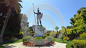 Achilles as guardian of the Achilleion palace for the Empress Elisabeth of Austria Sisi in CorfuKerkyra island, Ionian sea